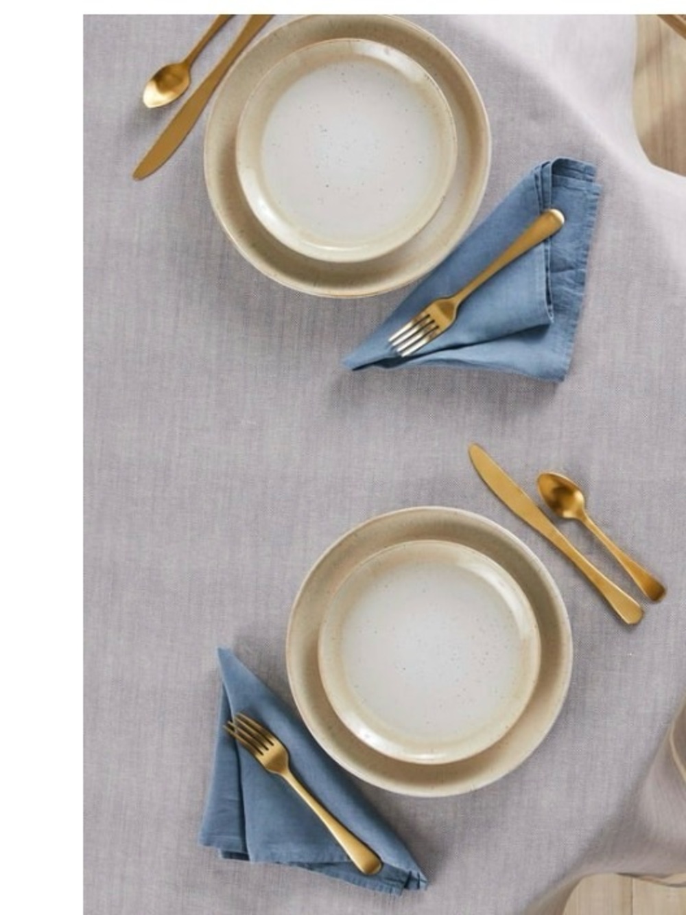 Better Homes & Gardens tablecloth 70” Round Gray & Natural Fringe Cotton